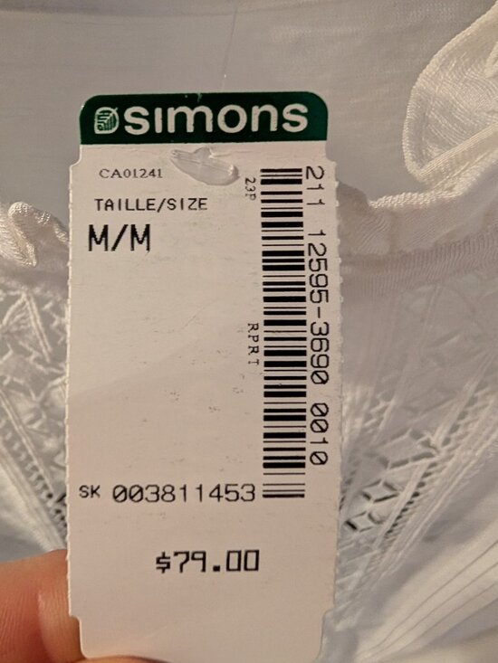 Bisou's Project White Lace Blouse — Size M — NWT - Picture 5 of 10